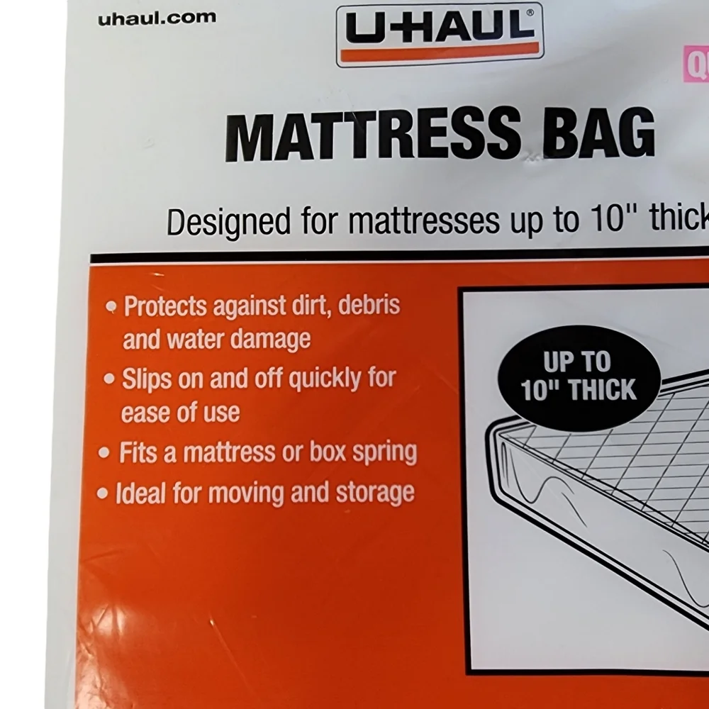 Uhaul mattress or box spring cover case to keep items clean new in bag